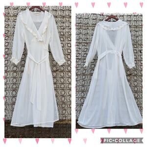 Y2K Victoria’s Secret cream sheer lace bridal robe MEDIUM